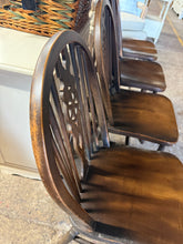 Load image into Gallery viewer, 4 x Oak Wheelback Chairs