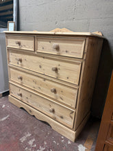 Load image into Gallery viewer, Large Stripped Pine Drawers