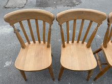 Load image into Gallery viewer, 4 x Solid Pine Chairs