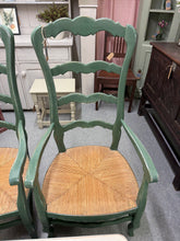 Load image into Gallery viewer, Available to view in store
A charming rustic dining chair with timeless appeal. Hand-finished in Farrow & Ball's 'Beverly'—a soft, sophisticated neutral that works beautifully in any interior scheme. The light distressed paint finish reveals natural wood tones beneath, adding authentic character and depth. Structurally sound and well-maintained, this carver combines comfort with enduring style, making it an ideal addition to any dining setting.
Delivery Available
Overall Dimensions
approx : 53cm wid