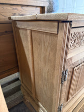 Load image into Gallery viewer, Large Stripped Oak Sideboard