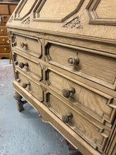 Load image into Gallery viewer, Stripped Oak Bureau