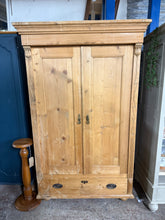 Load image into Gallery viewer, Antique Pine Wardrobe