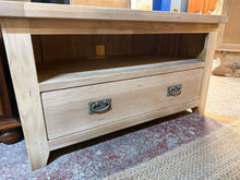 Load image into Gallery viewer, Stripped Oak TV Unit