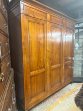 Load image into Gallery viewer, Cherry Wood Triple Wardrobe