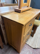 Load image into Gallery viewer, Oak Dressing Table Set