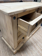 Load image into Gallery viewer, 2 x Stripped Pine Bedsides