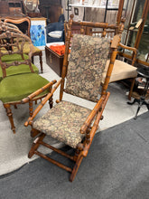 Load image into Gallery viewer, A charming wooden sprung rocking chair with gentle movement and timeless appeal. Structurally sound and well-maintained, featuring a few subtle marks that add character. Ideal for creating a cosy fireside retreat or adding vintage warmth to any room.
Delivery Available
Overall Dimensions
approx : 56cm wide x 56cm deep x 104cm high