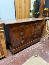 Load image into Gallery viewer, A charming vintage chest of drawers featuring a removable marble surface that adds elegance to any room. This piece boasts solid construction with four spacious drawers-—perfect for organising clothing, linens, or accessories. Practical side rails offer convenient hanging space for towels or garments. Well-loved with character marks that speak to its history, this functional piece combines timeless style with everyday practicality. The detachable marble top makes relocation hassle-free.
Overall Dimensions