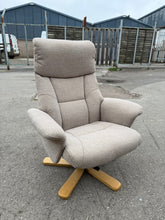 Load image into Gallery viewer, This well-crafted and durable lounge chair is in overall good condition, with only minor marks that can easily be removed. Its sleek design and light grey color make it a versatile addition to any decor.
Overall Dimensions
approx : 77cm wide x 60cm deep x 102cm high
DELIVERY AVAILABLE      
For our other items see our website https://fossewayfurniture.co.uk
collection from our shop at cv36, our collection zone at bs36 or otherwise delivery is available
