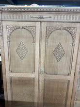 Load image into Gallery viewer, Ornate Stripped Oak Wardrobe