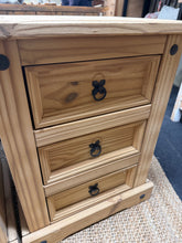 Load image into Gallery viewer, 2 x Stripped Pine Bedsides