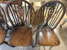 Load image into Gallery viewer, 4 x Oak Wheelback Chairs