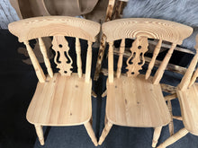 Load image into Gallery viewer, 4 x Solid Pine Chairs