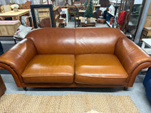 Load image into Gallery viewer, Tan Leather Sofa
