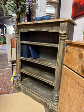 Load image into Gallery viewer, Sturdy and characterful, this distressed bookcase combines practicality with rustic appeal. The weathered finish showcases natural patina and intentional distressing, creating authentic vintage charm. Three spacious shelves offer generous storage for books, décor, and collectibles. Minor marks enhance its lived-in character while maintaining structural integrity. A versatile piece that brings warmth and personality to any room.
Delivery Available
Overall Dimensions
85cm wide x 30cm deep x 113cm high