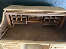 Load image into Gallery viewer, Oak Roll Top Desk