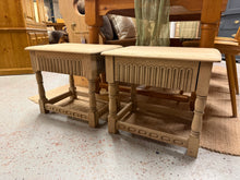 Load image into Gallery viewer, Stripped Oak Bedsides