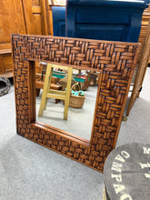 Load image into Gallery viewer, A distinctive mirror featuring an intricate lattice pattern that commands attention in any interior. Solidly constructed and in excellent working order, it delivers both style and substance. Straightforward installation means it's ready to hang without fuss.
Delivery Available
Overall Dimensions
75cm wide x 74cm high 