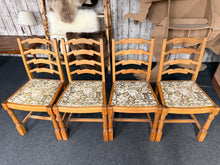 Load image into Gallery viewer, A charming set of four solid oak chairs, each built to last with sturdy construction. These pre-loved pieces have gentle signs of use that add to their charm. Minor surface marks are present but do not affect functionality or comfort. Ideal for creating a warm, inviting dining space with timeless style and reliable seating for family gatherings.
Delivery Available
Overall Dimensions
approx : 45cm wide x 41cm deep x 87cm high