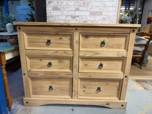 Load image into Gallery viewer, Wide Pine Chest Of Drawers