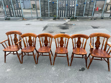 Load image into Gallery viewer, A charming set of six Victorian-style dining chairs, each structurally sound and in good overall condition. These pre-loved pieces bear the gentle patina of age with minor surface marks that add to their character. Ideal for creating an elegant, period-inspired dining space with authentic vintage appeal.
Delivery Available
Overall Dimensions
approx : 37cm wide x 36cm deep x 86cm high\