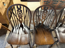 Load image into Gallery viewer, 4 x Oak Wheelback Chairs
