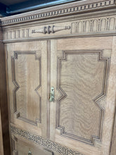 Load image into Gallery viewer, Ornate Stripped Oak Wardrobe