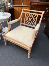 Load image into Gallery viewer, A charming limed armchair with solid construction and dependable condition. While it bears the gentle patina of age with minor surface marks, these only add to its character. Ideal for creating a cosy reading corner or adding vintage appeal to any room.
Delivery Available
Overall Dimensions
approx : 75cm wide x 77cm deep x 83cm 