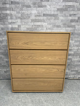 Load image into Gallery viewer, A delightful piece of modern furniture that's ready to brighten up any room! This sturdy chest features four spacious drawers, perfect for keeping your essentials neatly organised. While it bears the gentle marks of pre-loved charm with minor surface marks they are nothing major
Overall Dimensions
85cm wide x 40cm deep x 101cm high
DELIVERY AVAILABLE
For our other items see our website https://fossewayfurniture.co.uk
collection from our shop at CV36 4QZ or purchase online for delivery.