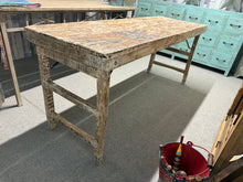 Load image into Gallery viewer, A charming solid wood folding table with a crisp white wash finish that brings character to any space. Despite its pre-loved history, this piece remains sturdy and reliable, with only minor cosmetic marks that add to its authentic appeal. The ingenious folding leg design makes it wonderfully practical for flexible living—perfect for tucking away when you need extra room or transporting with ease. An excellent choice for those who value both functionality and sustainable style.
Overall Dimensions
175cm wid