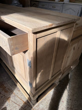 Load image into Gallery viewer, Large Stripped Oak Sideboard