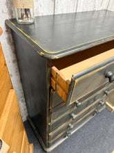 Load image into Gallery viewer, Black Distressed Drawers