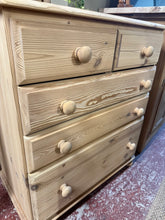 Load image into Gallery viewer, Stripped Pine Chest Of Drawers
