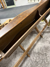 Load image into Gallery viewer, Folding Oak Wooden Pew