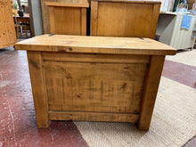 Load image into Gallery viewer, This sturdy solid wood blanket box features charming plank construction and boasts a solid, dependable build. It has natural wear marks that add to its authentic appeal, it's ideal for anyone who loves vintage charm.
Overall Dimensions
89cm wide x 48cm deep x 61cm high
DELIVERY AVAILABLE
For our other items see our website https://fossewayfurniture.co.uk
collection from our shop at CV36 4QZ or purchase online for delivery.