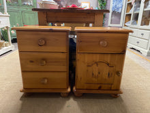 Load image into Gallery viewer, 2 x Pine Bedsides