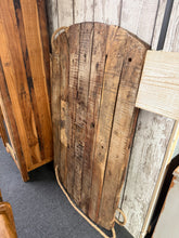 Load image into Gallery viewer, This beautiful hardwood swing, imported from India, is solidly built and generally in great shape. Its rustic character includes some marks, which only enhance its unique charm.
Delivery Available
Overall Dimensions
126cm x 75cm