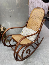 Load image into Gallery viewer, Cane & Wood Rocking Chair