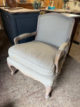 Load image into Gallery viewer, Embrace the timeless elegance of this French-style armchair, built with impressive structural integrity. Though gently worn from its previous life, this piece retains its charm and quality craftsmanship. A good cleaning will reveal its true beauty, making it an excellent choice for those seeking authentic vintage character.
Overall Dimensions
approx : 73cm wide x 64cm deep x 88cm high
DELIVERY AVAILABLE
For our other items see our website https://fossewayfurniture.co.uk
collection from our shop a