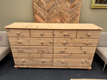 Load image into Gallery viewer, Large Stripped Pine Drawers