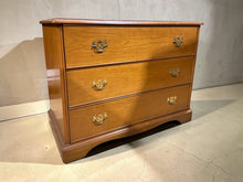 Load image into Gallery viewer, This sturdy chest of drawers offers reliable storage with three spacious long drawers. Built to last, it's in excellent condition with only minor cosmetic marks that don't affect functionality. Ideal for bedrooms, living rooms, or hallways where practical organisation meets understated style.
Delivery Available
Overall Dimensions
85cm wide x 43.5cm deep x 64cm high