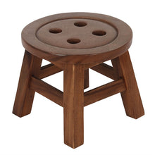 Load image into Gallery viewer, Children's Button Wooden Stool