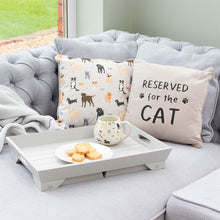 Load image into Gallery viewer, 'Reserved for the Cat' Cushion