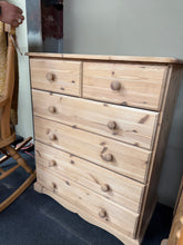 Load image into Gallery viewer, Stripped Pine Chest Of Drawers
