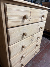 Load image into Gallery viewer, Stripped Pine Chest Of Drawers
