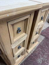 Load image into Gallery viewer, Stripped Pine Bedsides
