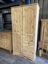 Load image into Gallery viewer, Stripped Pine Wardrobe
