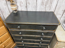 Load image into Gallery viewer, Black Distressed Drawers

