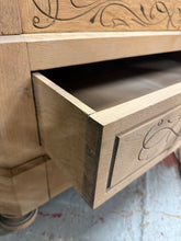 Load image into Gallery viewer, Carved Oak Armoire

